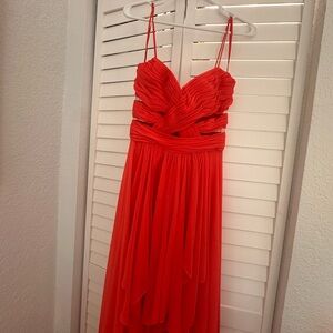 Red Spaghetti Strap Dress